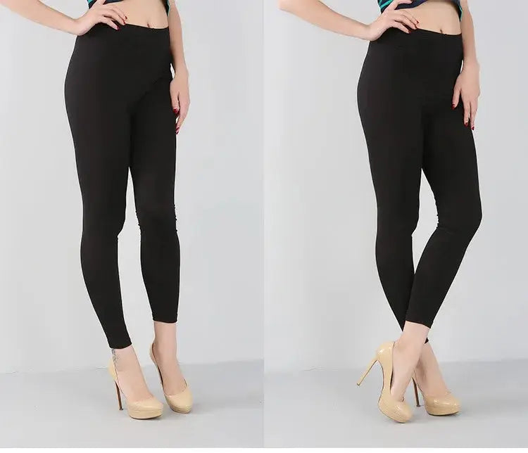 Leggings extensibles en fibre de bambou pour femmes, neuf points, décontractés, grande taille, printemps, été et automne, nouveau de 2024 DSers Fulfillment