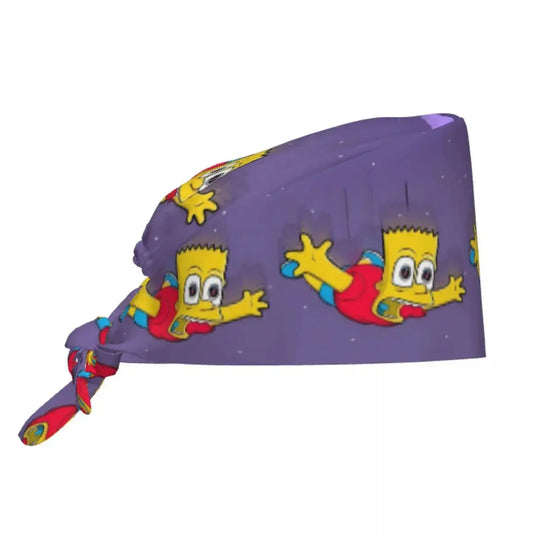 Personnalisé The Simpsons Cartoon Staff Medical Scrubs Hat Men Women Medical Nursing Surgical Scrub Caps MedSurgery Store For Digital Health
