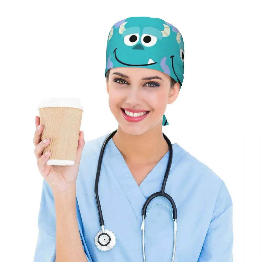 Casquette de travail réglable personnalisée avec dessin animé Monsters University, casquette chirurgicale pour hommes et femmes, casquette chirurgicale pour infirmières, médecins et chirurgiens MedSurgery Store For Digital Health