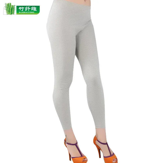 Leggings extensibles en fibre de bambou pour femmes, neuf points, décontractés, grande taille, printemps, été et automne, nouveau de 2024 DSers Fulfillment