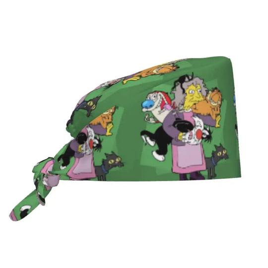 Personnalisé The Simpsons Cartoon Staff Medical Scrubs Hat Men Women Medical Nursing Surgical Scrub Caps MedSurgery Store For Digital Health