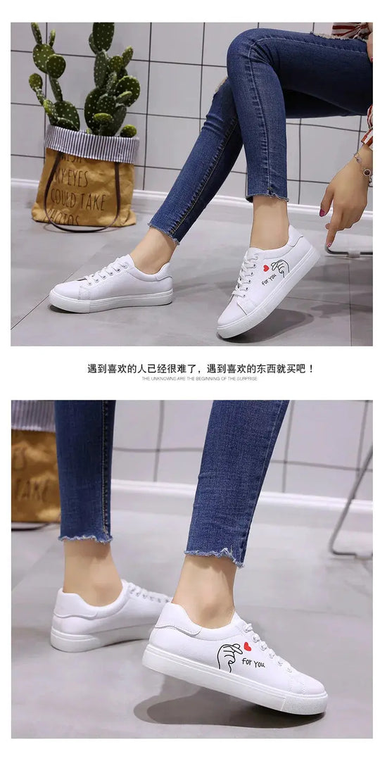 Chaussures de course blanches respirantes pour femmes, nouvelles chaussures décontractées avec lacets et fleurs brodées pour le printemps et l'automne MedSurgery Store For Digital Health