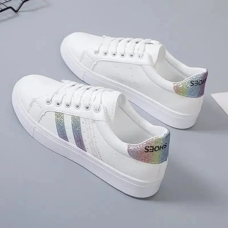 *Chaussures vulcanisées en cuir Pu pour femmes, baskets blanches, mode printemps, nouvelles chaussures blanc cassé MedSurgery Store For Digital Health