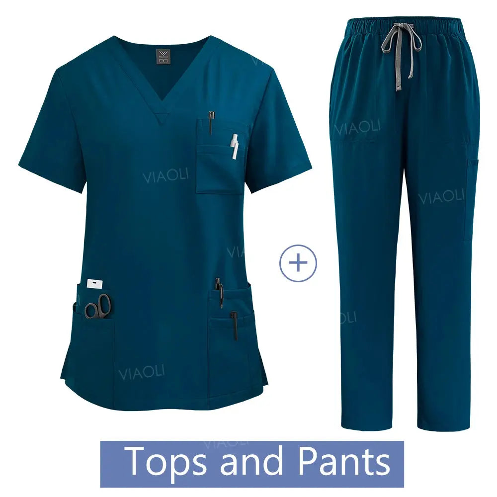 Uniforme médical pour femme, ensemble de blouses d'hôpital, vente en gros, uniformes d'infirmières, vêtements de travail pour les pharmacies et les cliniques de soins de santé CJdropshipping