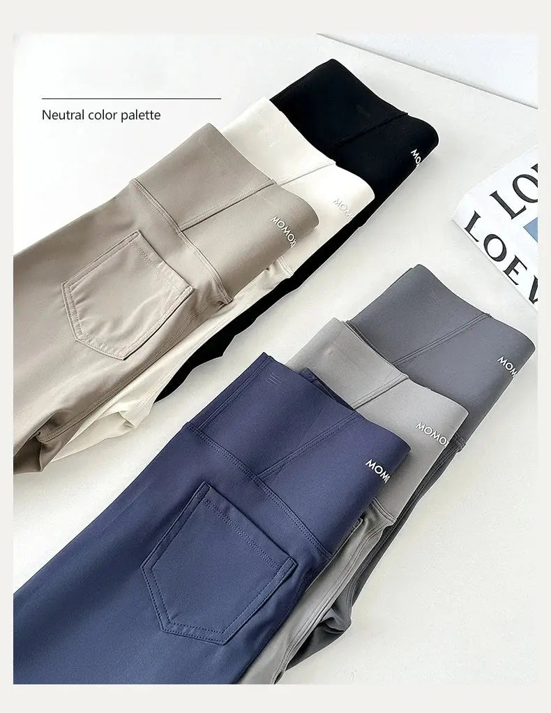 BIVIGAOS 2025 Printemps Été poche arrière Peau de requin Leggings femmes serré blanc Casual sport Fitness Leggings Leggings skinny pantalon MedSurgery Store For Digital Health