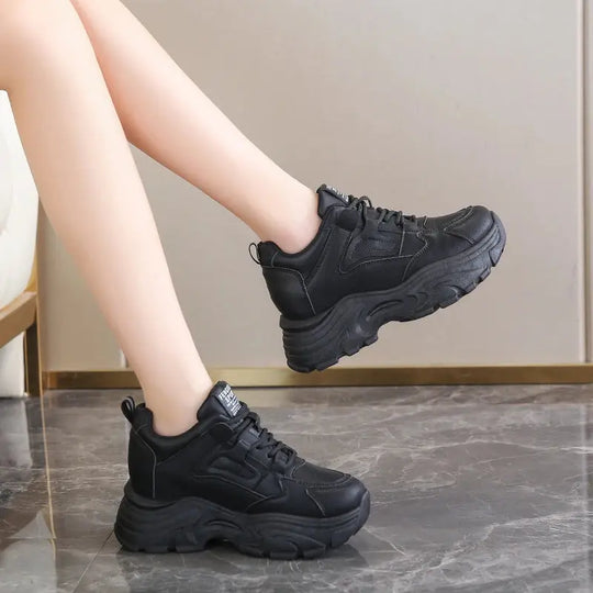 Baskets blanches à plateforme, chaussures vulcanisées à lacets à fond épais, cuir Pu, respirant, printemps 2024 MedSurgery Store For Digital Health
