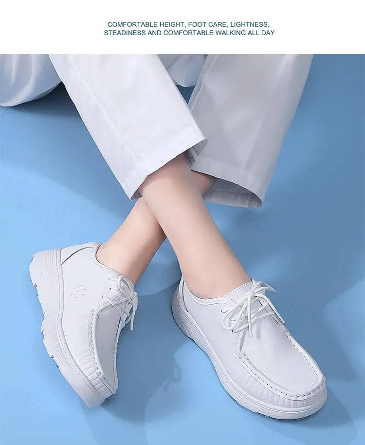 STRONGSHEN, chaussures blanches à plateforme, chaussures d'infirmières, chaussures de travail légères et confortables, chaussures à enfiler à la mode pour les femmes MedSurgery Store For Digital Health