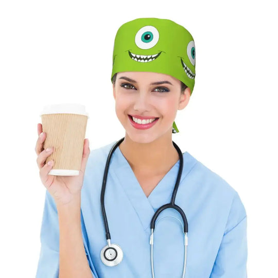 Casquette de travail réglable personnalisée avec dessin animé Monsters University, casquette chirurgicale pour hommes et femmes, casquette chirurgicale pour infirmières, médecins et chirurgiens MedSurgery Store For Digital Health