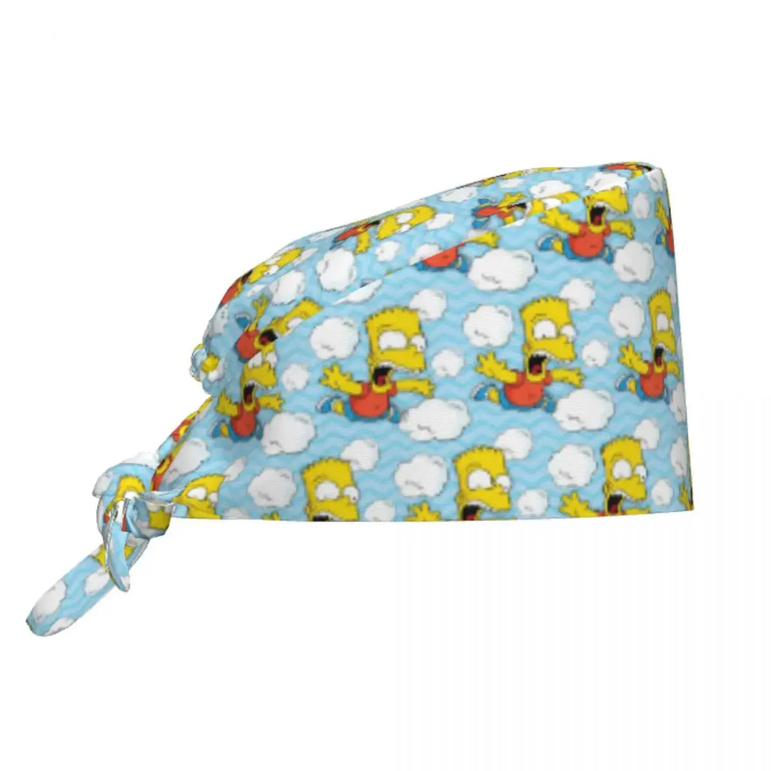 Personnalisé The Simpsons Cartoon Staff Medical Scrubs Hat Men Women Medical Nursing Surgical Scrub Caps MedSurgery Store For Digital Health