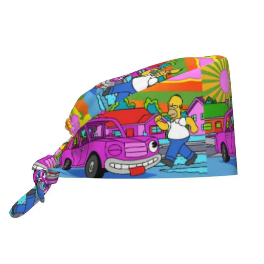 Casquette de travail réglable personnalisée avec explosion de cerveau, casquette chirurgicale des Simpsons, casquette chirurgicale pour infirmier, médecin, chirurgien, pour Chef MedSurgery Store For Digital Health