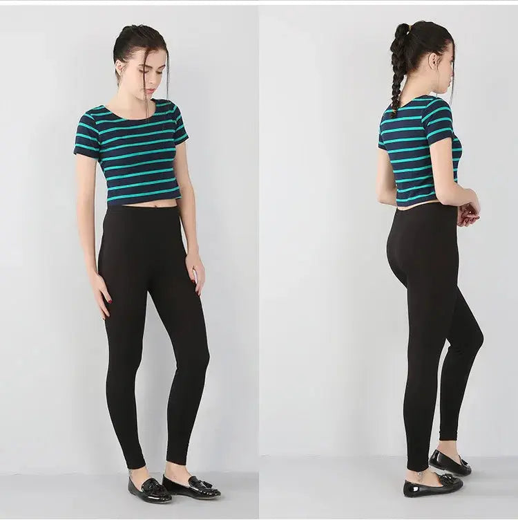 Leggings extensibles en fibre de bambou pour femmes, neuf points, décontractés, grande taille, printemps, été et automne, nouveau de 2024 DSers Fulfillment