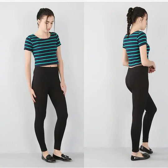 Leggings extensibles en fibre de bambou pour femmes, neuf points, décontractés, grande taille, printemps, été et automne, nouveau de 2024 DSers Fulfillment