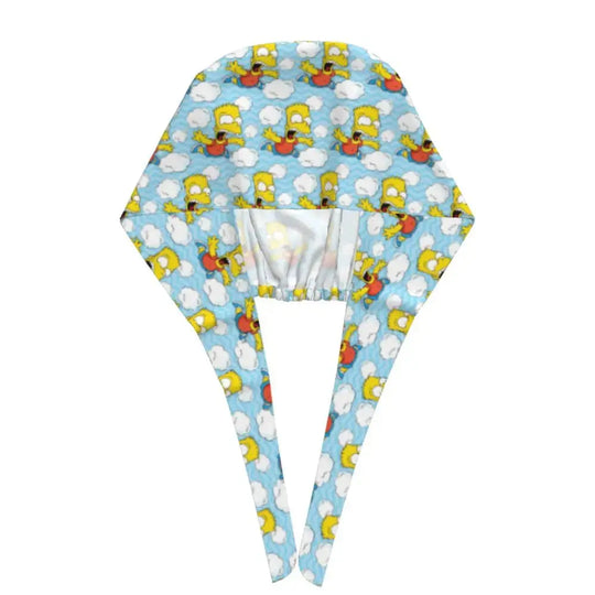 Personnalisé The Simpsons Cartoon Staff Medical Scrubs Hat Men Women Medical Nursing Surgical Scrub Caps MedSurgery Store For Digital Health