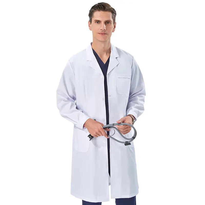 Blouse de laboratoire blanche bon marché pour femmes, hommes, étudiants, chimie, professionnels de la santé, infirmière, manches longues, blouse de médecin XK002 MedSurgery Store For Digital Health