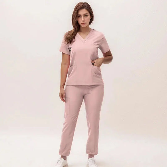 2025 nouvelles blouses de soins infirmiers à col en V, pantalons de jogging, ensembles de blouses de chirurgie, blouses dentaires, blouses d'hôpital, blouses d'hôpital S21 MedSurgery Store For Digital Health