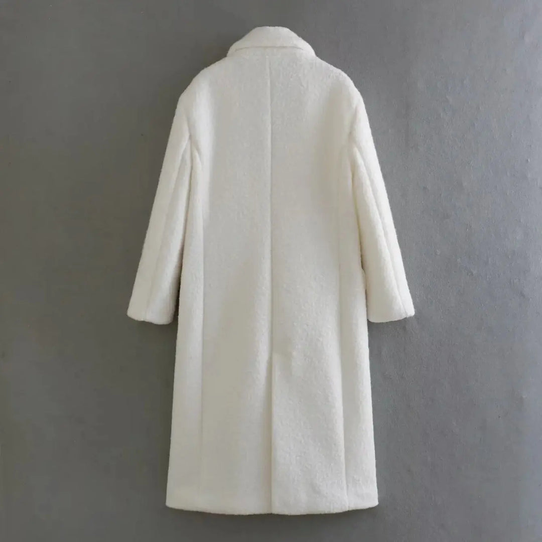 2025 Veste longue en laine pour femme Automne Hiver Manteau en cachemire Longueur moyenne Mélange de laine Manches longues Elégant Vêtements à une seule poitrine MedSurgery Store For Digital Health