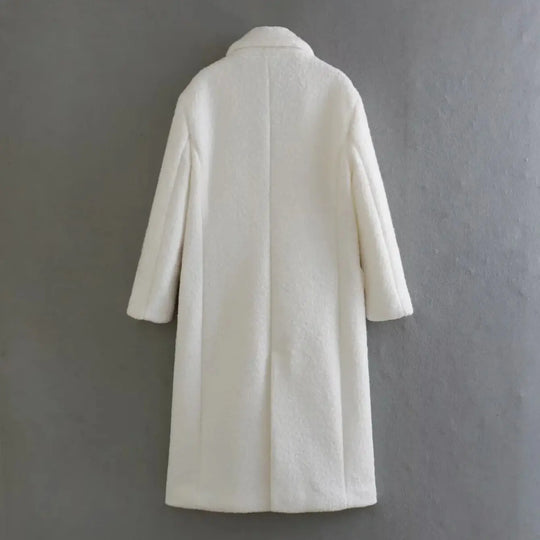 2025 Veste longue en laine pour femme Automne Hiver Manteau en cachemire Longueur moyenne Mélange de laine Manches longues Elégant Vêtements à une seule poitrine MedSurgery Store For Digital Health