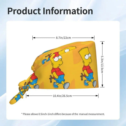 Casquette de travail réglable personnalisée avec explosion de cerveau, casquette chirurgicale des Simpsons, casquette chirurgicale pour infirmier, médecin, chirurgien, pour Chef MedSurgery Store For Digital Health
