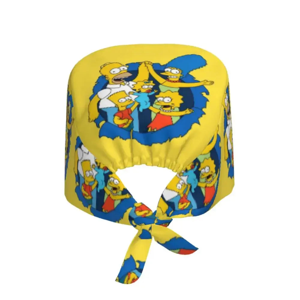 Personnalisé The Simpsons Cartoon Staff Medical Scrubs Hat Men Women Medical Nursing Surgical Scrub Caps MedSurgery Store For Digital Health