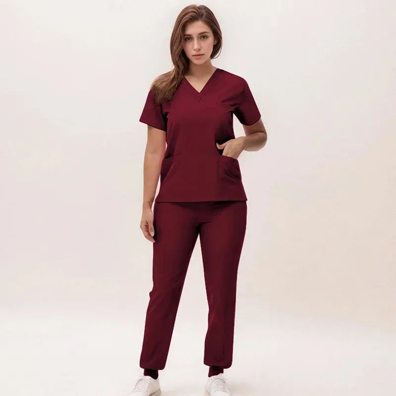2025 nouvelles blouses de soins infirmiers à col en V, pantalons de jogging, ensembles de blouses de chirurgie, blouses dentaires, blouses d'hôpital, blouses d'hôpital S21 MedSurgery Store For Digital Health