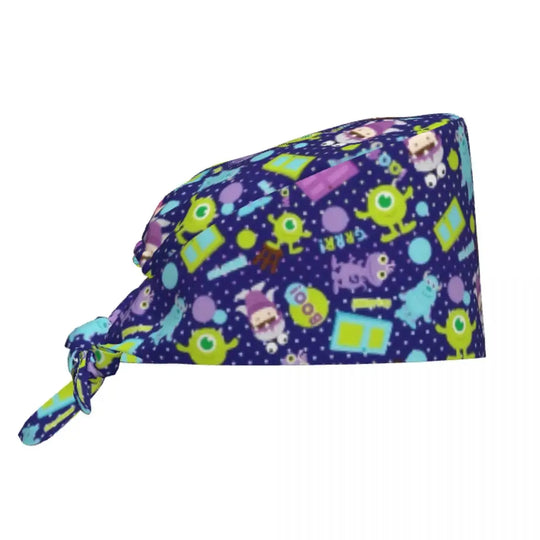 Casquette de travail réglable personnalisée avec dessin animé Monsters University, casquette chirurgicale pour hommes et femmes, casquette chirurgicale pour infirmières, médecins et chirurgiens MedSurgery Store For Digital Health