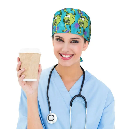 Casquette de travail réglable personnalisée avec dessin animé Monsters University, casquette chirurgicale pour hommes et femmes, casquette chirurgicale pour infirmières, médecins et chirurgiens MedSurgery Store For Digital Health