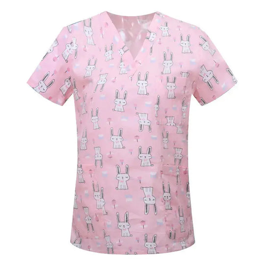 Blouse en coton imprimé animalier, blouse chirurgicale pour clinique vétérinaire, hôpital, soins infirmiers CJdropshipping