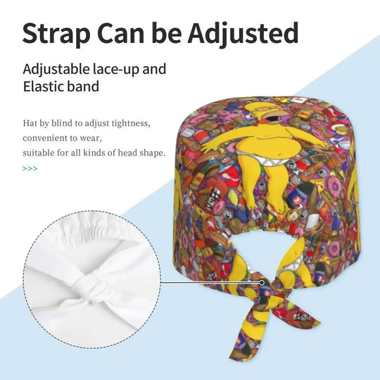 Casquette de travail réglable personnalisée avec explosion de cerveau, casquette chirurgicale des Simpsons, casquette chirurgicale pour infirmier, médecin, chirurgien, pour Chef MedSurgery Store For Digital Health