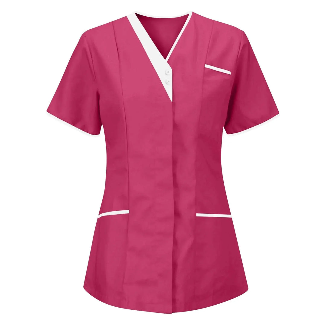 Filipina Medical Elite ISHOWTIENDA - Uniforme clinique ergonomique à manches courtes avec col en V CJdropshipping