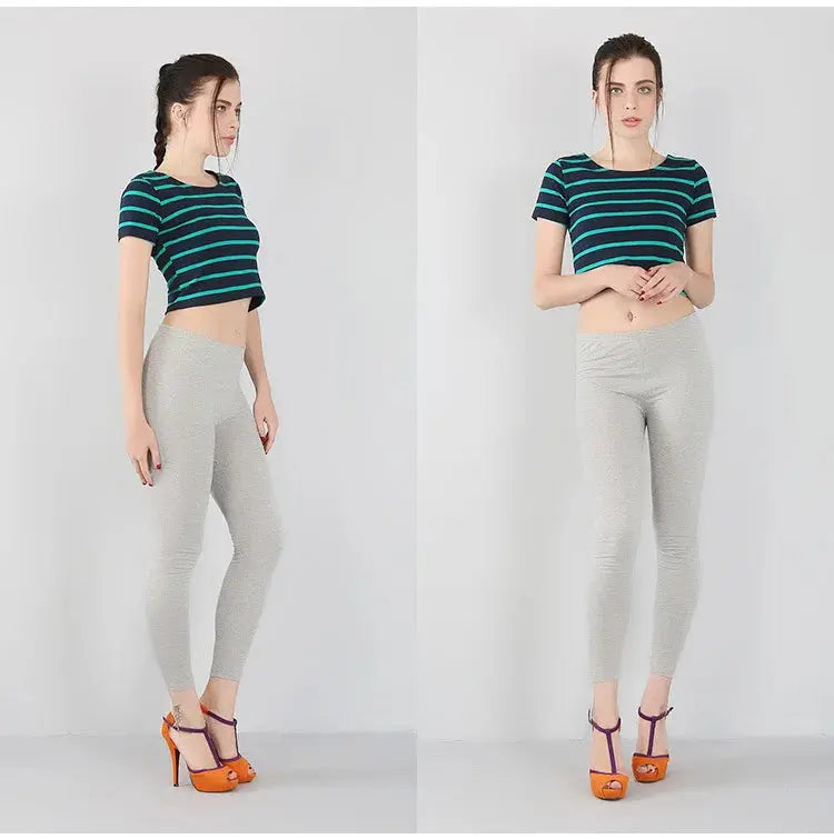 Leggings extensibles en fibre de bambou pour femmes, neuf points, décontractés, grande taille, printemps, été et automne, nouveau de 2024 DSers Fulfillment