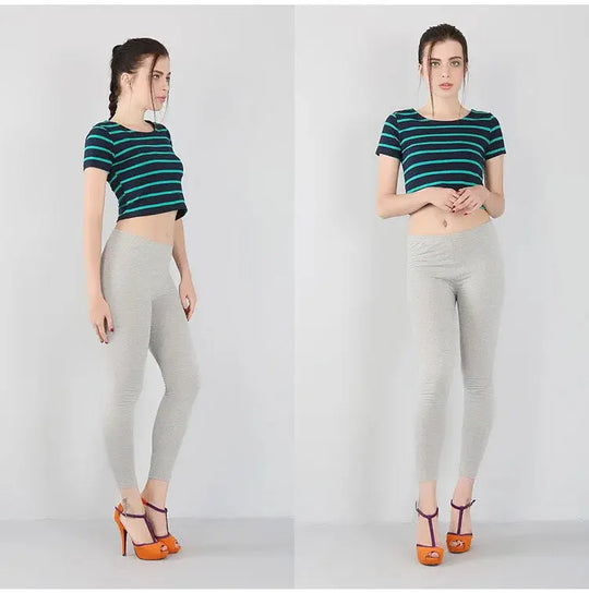 Leggings extensibles en fibre de bambou pour femmes, neuf points, décontractés, grande taille, printemps, été et automne, nouveau de 2024 DSers Fulfillment