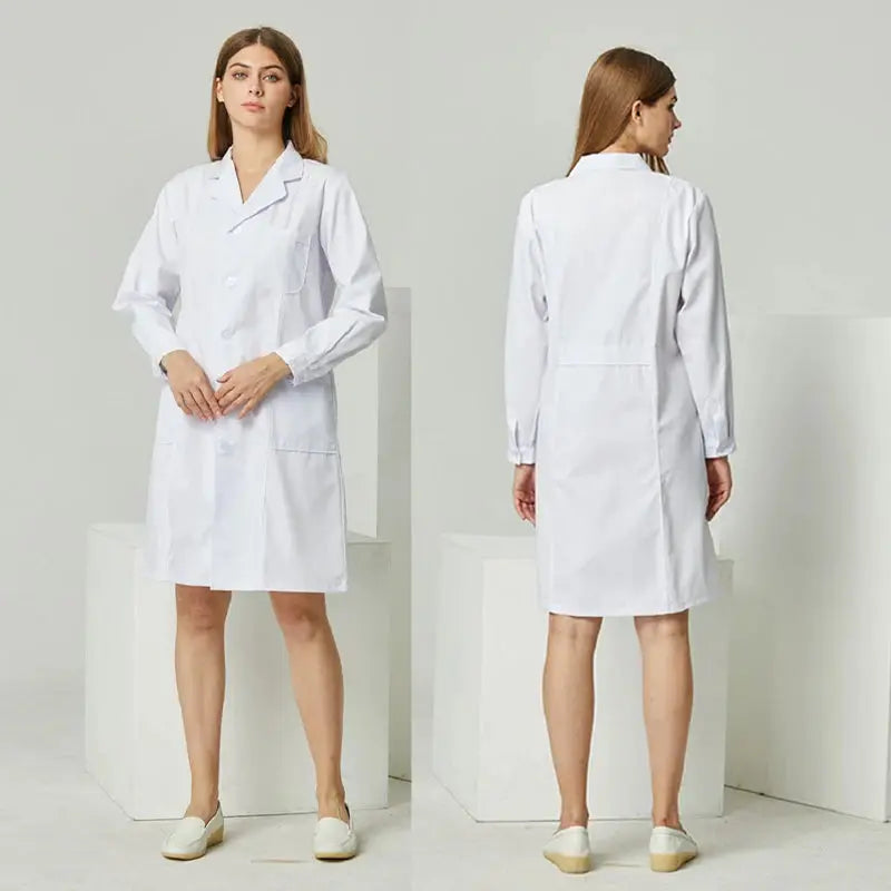 Blouse de laboratoire blanche, uniforme de médecin à manches longues, uniforme d'isolation pour homme, uniforme de laboratoire, uniforme de travail pour infirmière et étudiante MedSurgery Store For Digital Health
