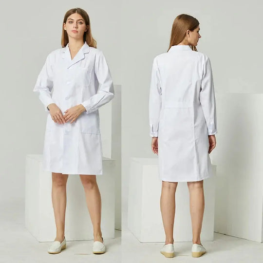 Blouse de laboratoire blanche, uniforme de médecin à manches longues, uniforme d'isolation pour homme, uniforme de laboratoire, uniforme de travail pour infirmière et étudiante MedSurgery Store For Digital Health
