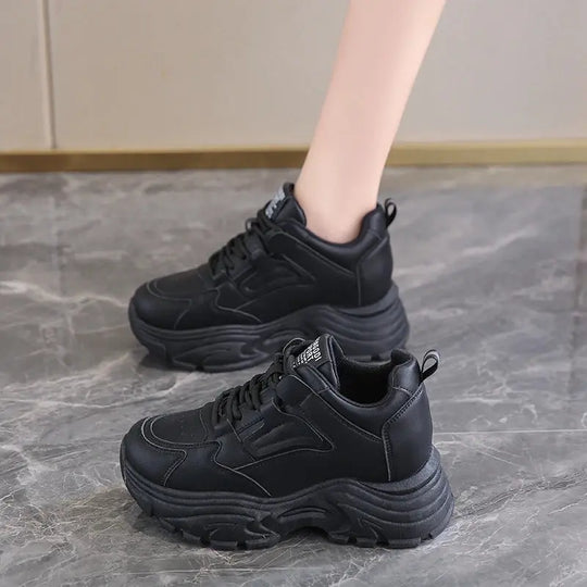 Baskets blanches à plateforme, chaussures vulcanisées à lacets à fond épais, cuir Pu, respirant, printemps 2024 MedSurgery Store For Digital Health