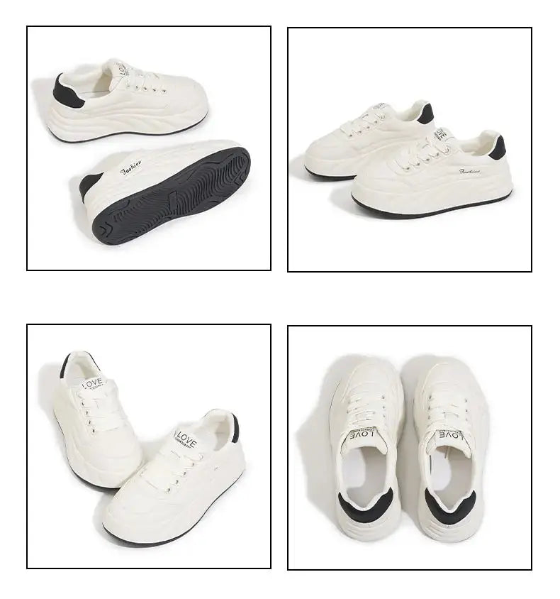 Chaussures blanches pour femmes 2025, nouvelles baskets plates, style coréen, sport décontracté, chaussures à pain polyvalentes MedSurgery Store For Digital Health