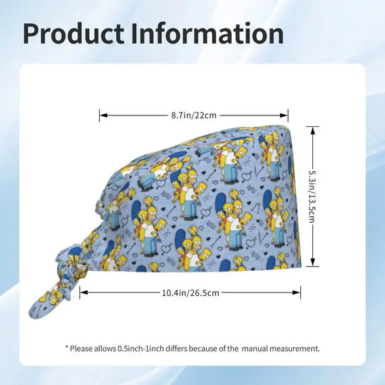 Casquette de travail réglable personnalisée avec explosion de cerveau, casquette chirurgicale des Simpsons, casquette chirurgicale pour infirmier, médecin, chirurgien, pour Chef MedSurgery Store For Digital Health