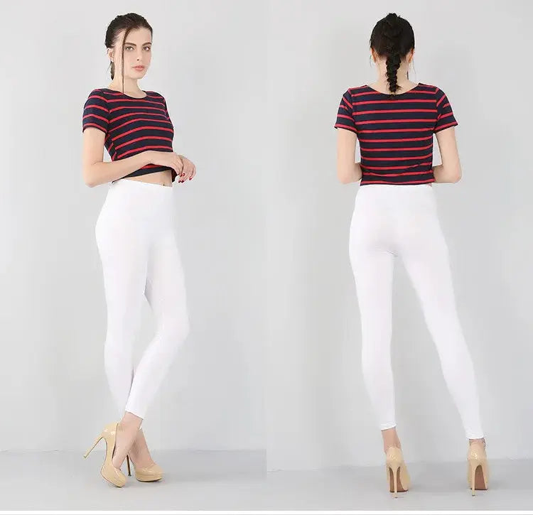 Leggings extensibles en fibre de bambou pour femmes, neuf points, décontractés, grande taille, printemps, été et automne, nouveau de 2024 DSers Fulfillment