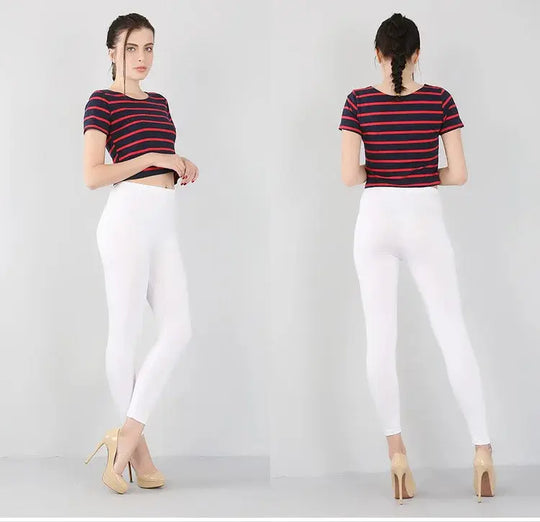 Leggings extensibles en fibre de bambou pour femmes, neuf points, décontractés, grande taille, printemps, été et automne, nouveau de 2024 DSers Fulfillment