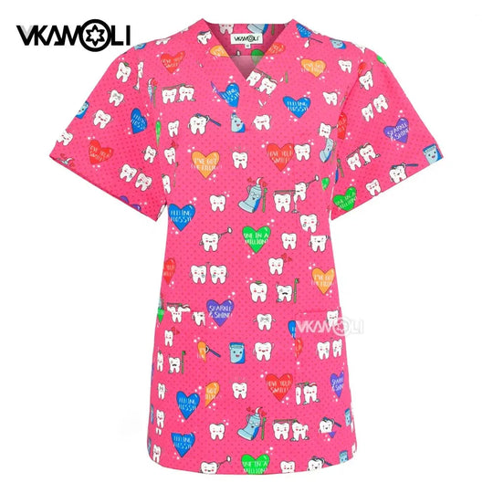 Uniformes pour cliniques vétérinaires, vêtements de travail pour femmes, combinaisons médicales, hauts exfoliants, chemises exfoliantes CJdropshipping