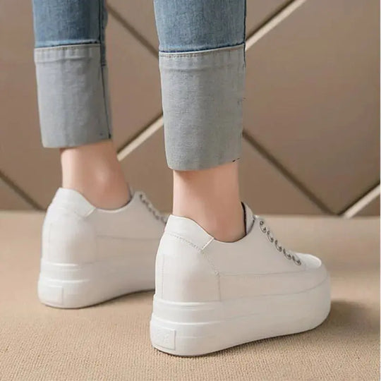 Chaussures ete femme espadrille femme basket femme compensé Baskets casual pour femmes, chaussures blanches respirantes et confortables avec talons de 8CM, hauteur de la plateforme augmentée, automne, 2022 MedSurgery Store For Digital Health