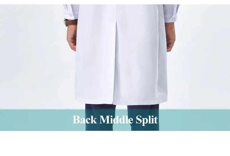 Blouse de laboratoire blanche bon marché pour femmes, hommes, étudiants, chimie, professionnels de la santé, infirmière, manches longues, blouse de médecin XK002 MedSurgery Store For Digital Health
