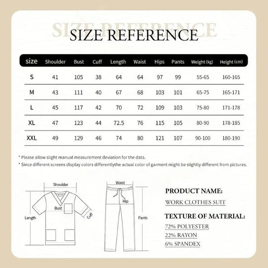 Uniformes médicaux moulants pour femmes, ensembles de blouses, accessoires de soins infirmiers, blouses de chirurgie hospitalière, cliniques dentaires, salons de beauté, vêtements de travail CJdropshipping