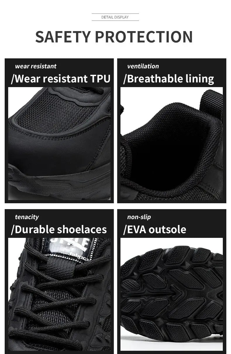Chaussures de sécurité blanches pour hommes et femmes, antichoc, antiperforation, isolation, 6kv, résistantes à l'usure, noires, blanches, respirantes, légères MedSurgery Store For Digital Health