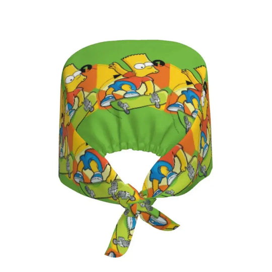 Personnalisé The Simpsons Cartoon Staff Medical Scrubs Hat Men Women Medical Nursing Surgical Scrub Caps MedSurgery Store For Digital Health