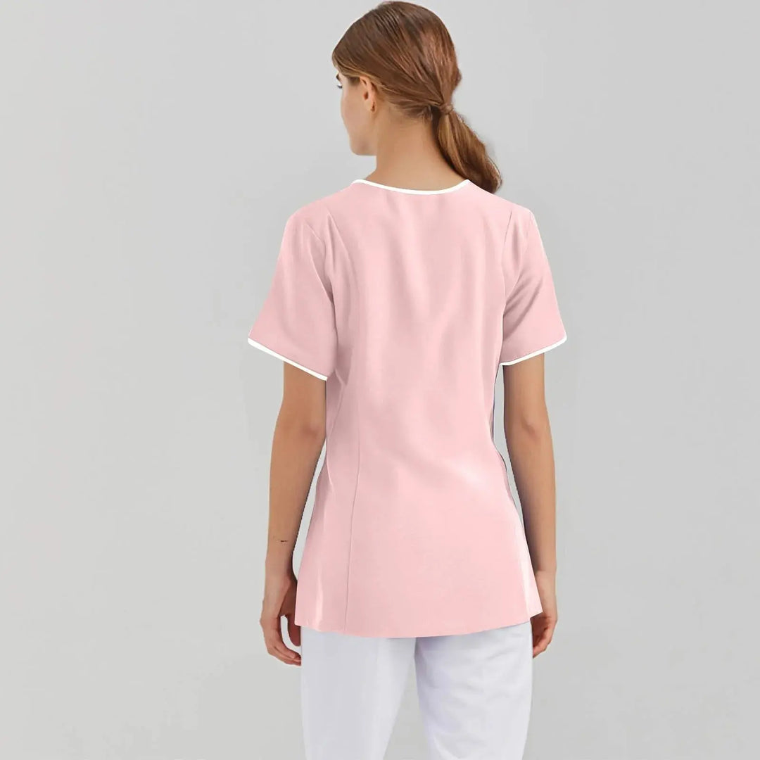 Filipina Medical Elite ISHOWTIENDA - Uniforme clinique ergonomique à manches courtes avec col en V CJdropshipping