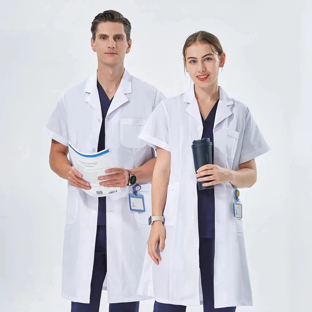Blouse de laboratoire blanche bon marché pour femmes, hommes, étudiants, chimie, professionnels de la santé, infirmière, manches longues, blouse de médecin XK002 MedSurgery Store For Digital Health