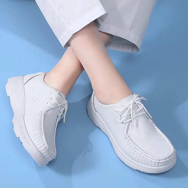 STRONGSHEN, chaussures blanches à plateforme, chaussures d'infirmières, chaussures de travail légères et confortables, chaussures à enfiler à la mode pour les femmes MedSurgery Store For Digital Health