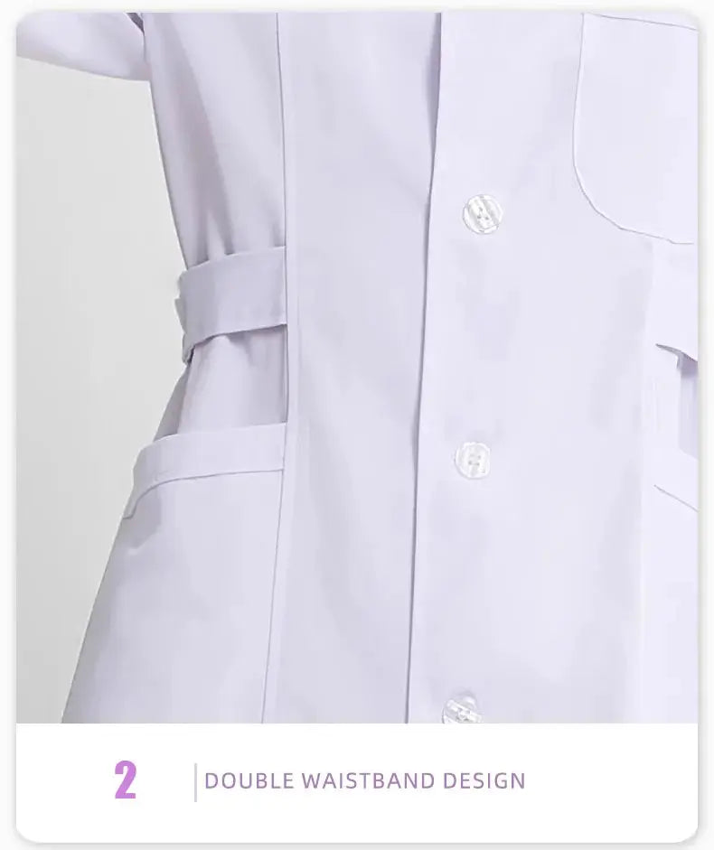 Blouse médicale blanche pour femme, blouse d'infirmière en coton, vêtements de travail d'hôpital, uniforme de travail professionnel de laboratoire scientifique de pharmacie MedSurgery Store For Digital Health