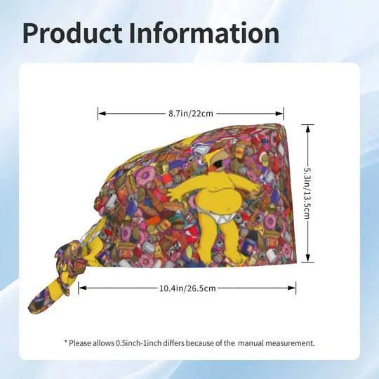 Casquette de travail réglable personnalisée avec explosion de cerveau, casquette chirurgicale des Simpsons, casquette chirurgicale pour infirmier, médecin, chirurgien, pour Chef MedSurgery Store For Digital Health