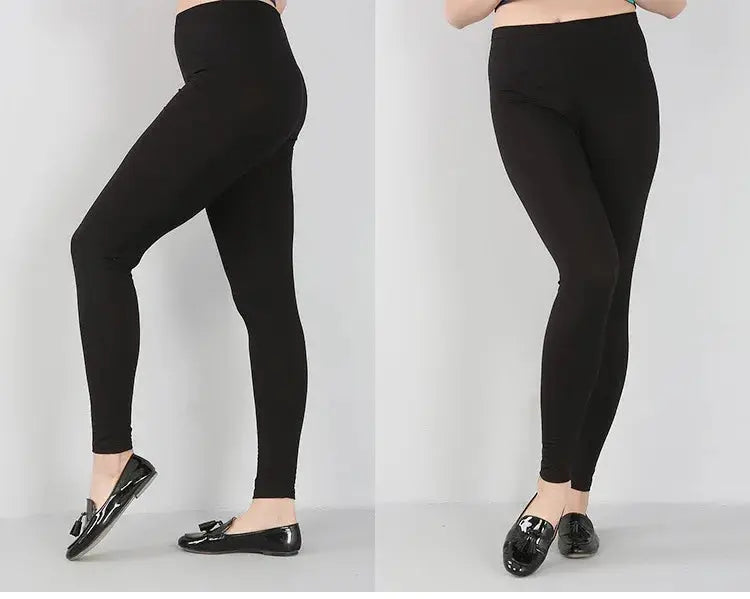 Leggings extensibles en fibre de bambou pour femmes, neuf points, décontractés, grande taille, printemps, été et automne, nouveau de 2024 DSers Fulfillment